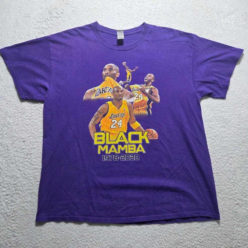 Kobe Bryant T Shirt Mens XL Purple faded Mamba Graphic LA Lakers